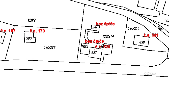 Sýkořice 115430041 na parcele st. 1219 v KÚ Sýkořice, Katastrální mapa