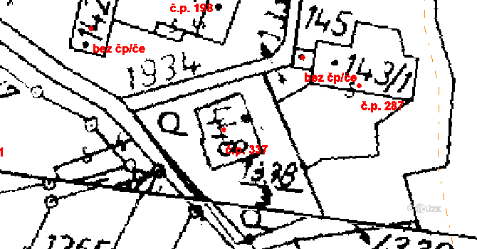 Přerov nad Labem 337 na parcele st. 448 v KÚ Přerov nad Labem, Katastrální mapa