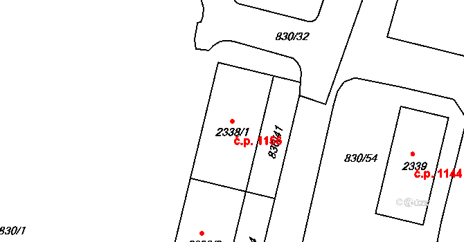 Prachatice II 1156, Prachatice na parcele st. 2338/1 v KÚ Prachatice, Katastrální mapa