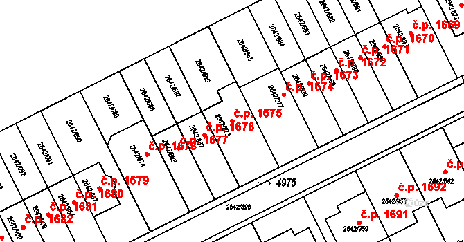 Kuřim 1675 na parcele st. 2642/873 v KÚ Kuřim, Katastrální mapa