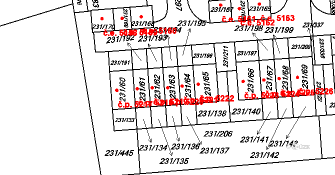 Helenín 5220, Jihlava na parcele st. 231/63 v KÚ Helenín, Katastrální mapa