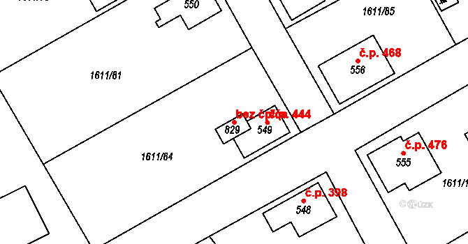 Rotava 38573041 na parcele st. 829 v KÚ Rotava, Katastrální mapa