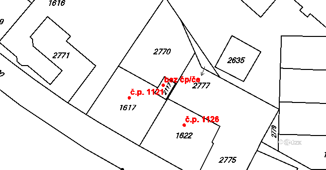 Opava 39458041 na parcele st. 2117 v KÚ Kateřinky u Opavy, Katastrální mapa