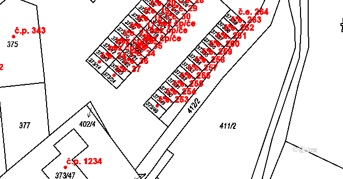 Rousínov 42949041 na parcele st. 373/50 v KÚ Rousínov u Vyškova, Katastrální mapa