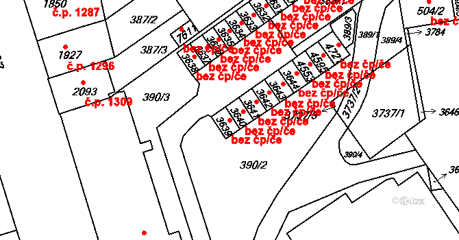 Kroměříž 44989041 na parcele st. 3639 v KÚ Kroměříž, Katastrální mapa