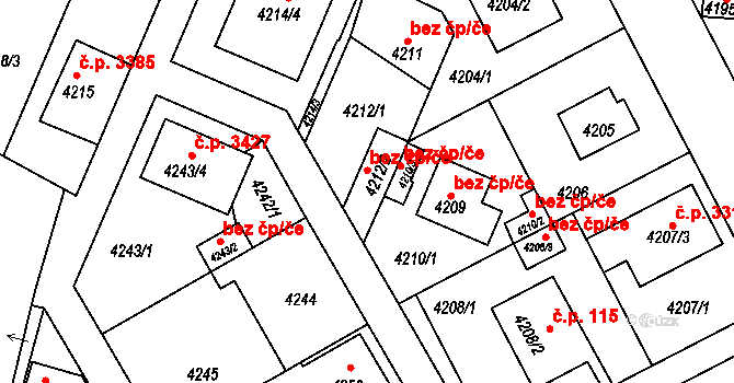 Praha 46849041 na parcele st. 4212/2 v KÚ Strašnice, Katastrální mapa