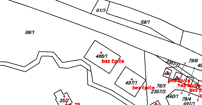 Olešnice v Orlických horách 47943041 na parcele st. 486/1 v KÚ Olešnice v Orlických horách, Katastrální mapa