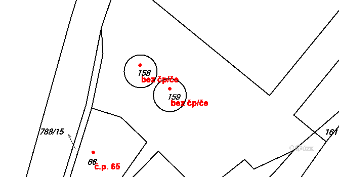 Bošilec 48814041 na parcele st. 159 v KÚ Bošilec, Katastrální mapa