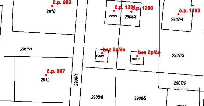Horní Suchá 48866041 na parcele st. 2908/6 v KÚ Horní Suchá, Katastrální mapa