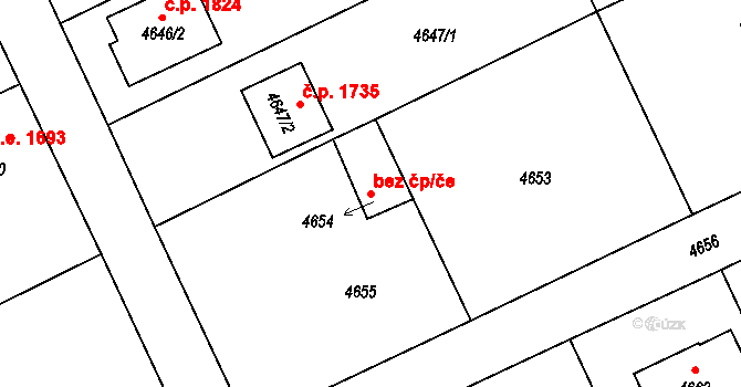 Ostrava 49586041 na parcele st. 4654 v KÚ Slezská Ostrava, Katastrální mapa