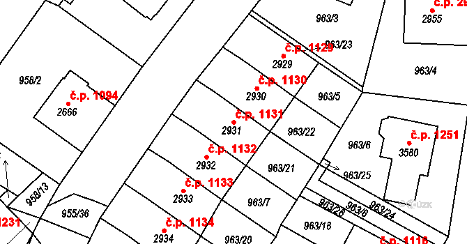 Sušice II 1131, Sušice na parcele st. 2931 v KÚ Sušice nad Otavou, Katastrální mapa