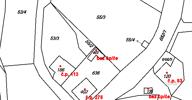 Hronov 91246041 na parcele st. 403 v KÚ Velký Dřevíč, Katastrální mapa
