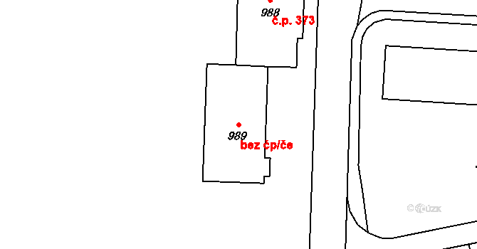 Nový Jičín 38943042 na parcele st. 989 v KÚ Nový Jičín-Dolní Předměstí, Katastrální mapa