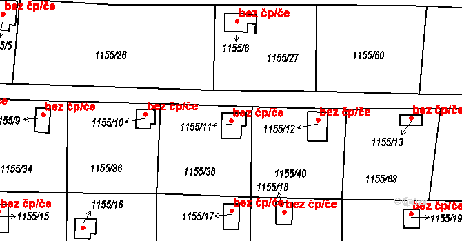 Hrádek nad Nisou 40811042 na parcele st. 1155/11 v KÚ Hrádek nad Nisou, Katastrální mapa