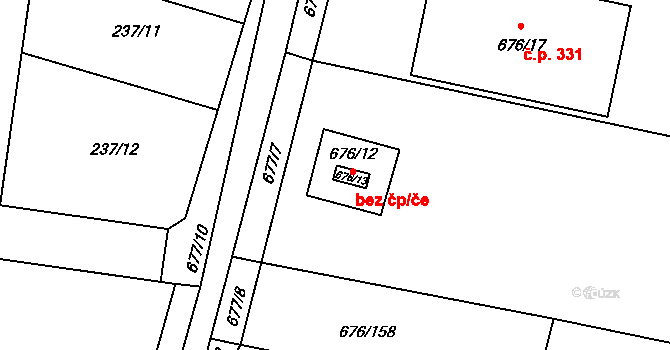 Kobylnice 41557042 na parcele st. 676/13 v KÚ Kobylnice u Brna, Katastrální mapa