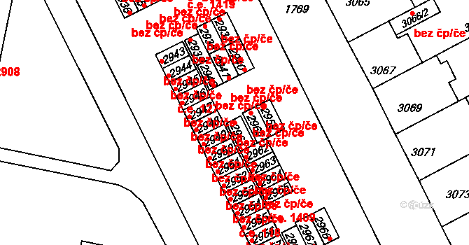 Kladno 44375042 na parcele st. 2961 v KÚ Kladno, Katastrální mapa