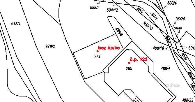 Litomyšl 49218042 na parcele st. 264 v KÚ Nedošín, Katastrální mapa