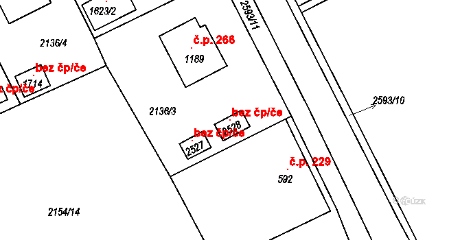 Pacov 121026043 na parcele st. 2528 v KÚ Pacov, Katastrální mapa