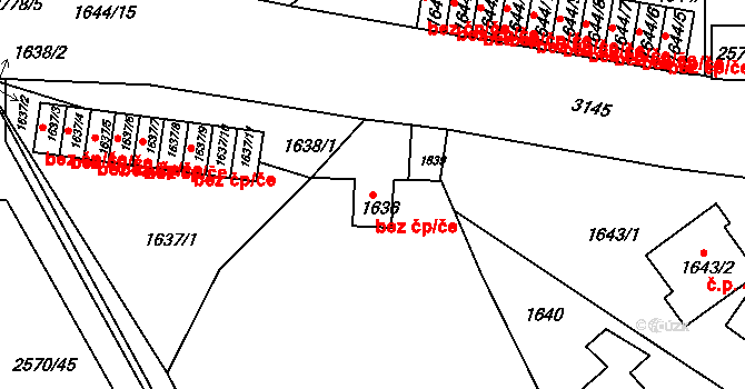 Rychnov nad Kněžnou 38488043 na parcele st. 1636 v KÚ Rychnov nad Kněžnou, Katastrální mapa