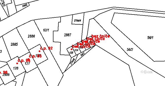 Bohušov 39524043 na parcele st. 123 v KÚ Dolní Povelice, Katastrální mapa