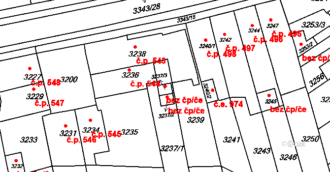 Jirkov 43174043 na parcele st. 3237/3 v KÚ Jirkov, Katastrální mapa