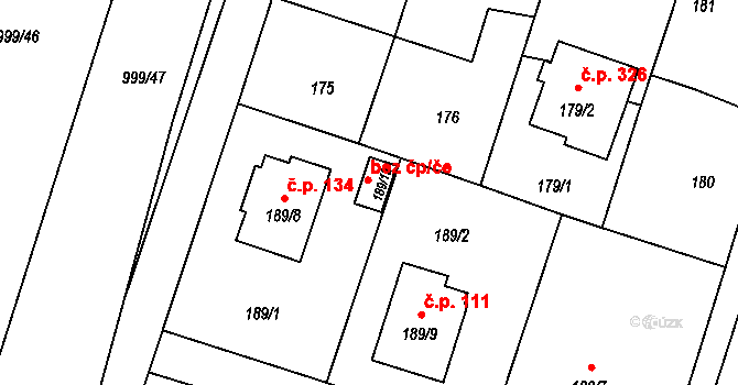 Oldřišov 43782043 na parcele st. 189/12 v KÚ Oldřišov, Katastrální mapa