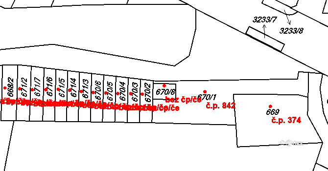 Železný Brod 44227043 na parcele st. 670/8 v KÚ Železný Brod, Katastrální mapa