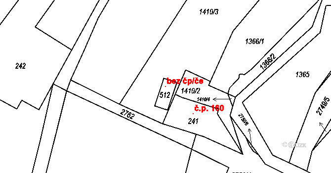 Šluknov 99413043 na parcele st. 512 v KÚ Císařský, Katastrální mapa