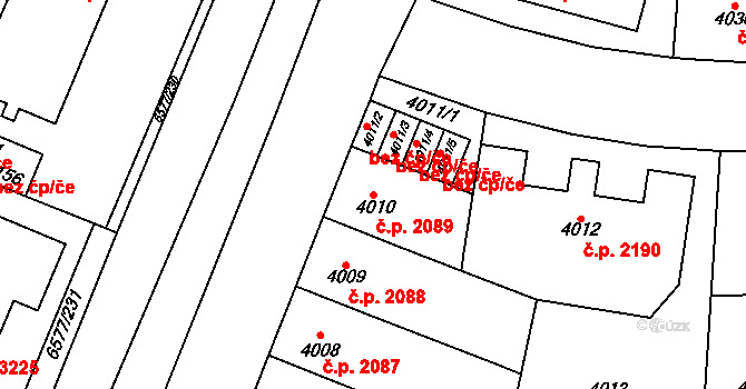 Přerov I-Město 2089, Přerov na parcele st. 4010 v KÚ Přerov, Katastrální mapa