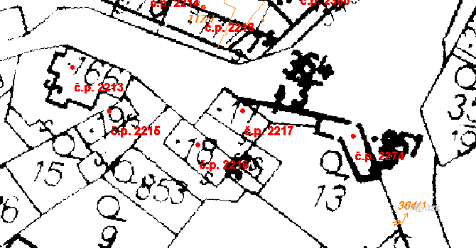 Podlusky 2217, Roudnice nad Labem na parcele st. 17 v KÚ Podlusky, Katastrální mapa