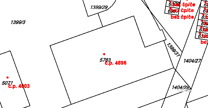 Jablonec nad Nisou 4596 na parcele st. 5783 v KÚ Jablonec nad Nisou, Katastrální mapa