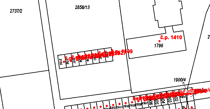 Lipník nad Bečvou I-Město 1509, Lipník nad Bečvou na parcele st. 2162 v KÚ Lipník nad Bečvou, Katastrální mapa