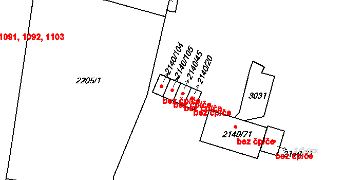 Ústí nad Labem 41846044 na parcele st. 2140/105 v KÚ Střekov, Katastrální mapa