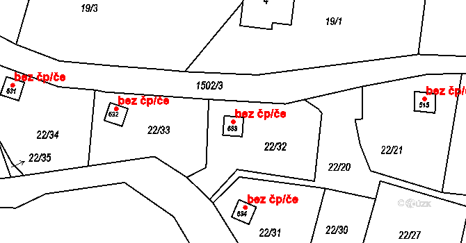 Frýdlant nad Ostravicí 42853044 na parcele st. 633 v KÚ Lubno, Katastrální mapa