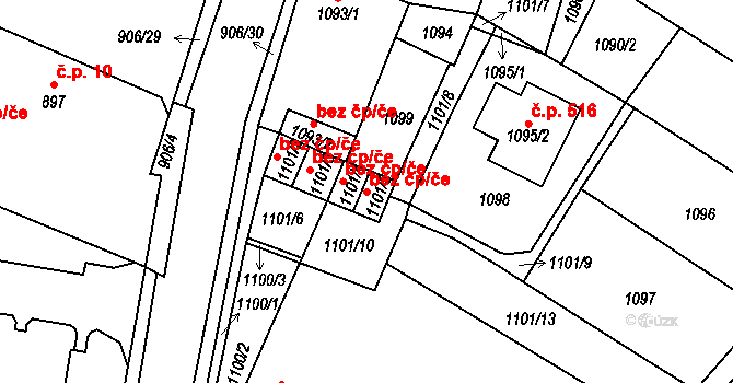 Novosedlice 45115044 na parcele st. 1101/5 v KÚ Novosedlice, Katastrální mapa