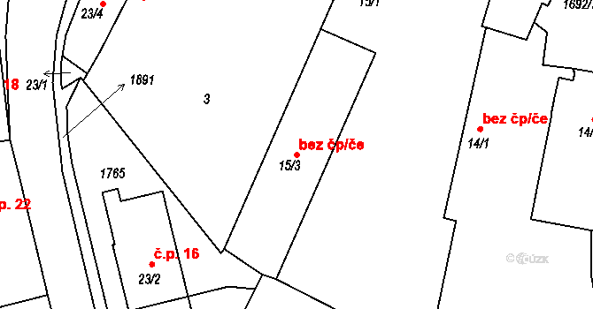 Mezholezy 45248044 na parcele st. 15/3 v KÚ Mezholezy u Horšovského Týna, Katastrální mapa