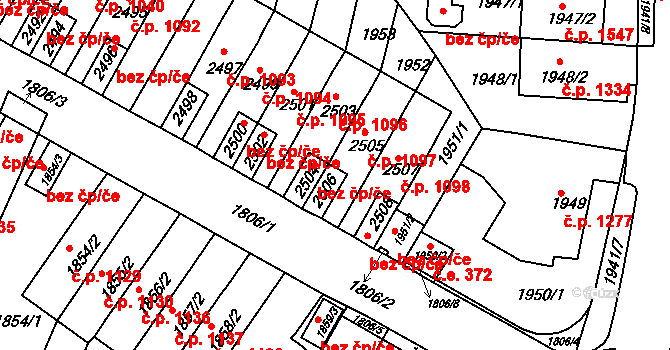 Brno 45549044 na parcele st. 2506 v KÚ Husovice, Katastrální mapa