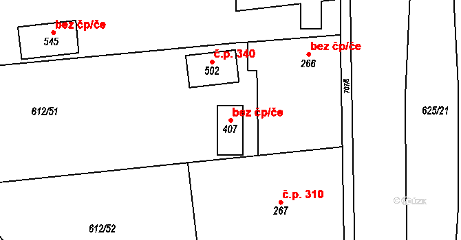 Dymokury 46423044 na parcele st. 407 v KÚ Dymokury, Katastrální mapa