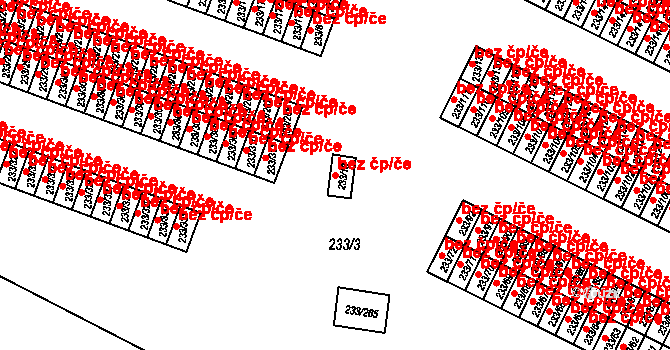Plzeň 46510044 na parcele st. 233/13 v KÚ Bukovec, Katastrální mapa