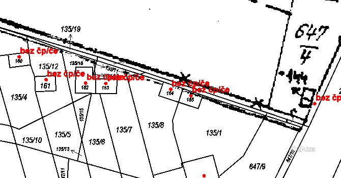 Korolupy 47476044 na parcele st. 164 v KÚ Korolupy, Katastrální mapa