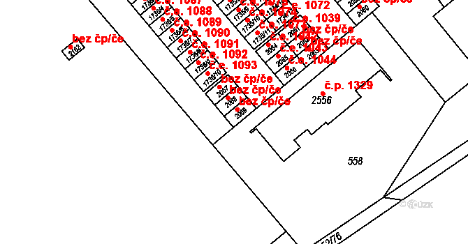 Vizovice 47858044 na parcele st. 2069 v KÚ Vizovice, Katastrální mapa