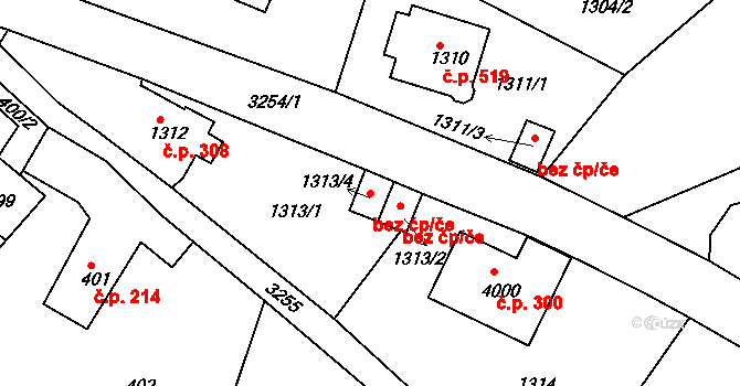 Železný Brod 48309044 na parcele st. 1313/4 v KÚ Železný Brod, Katastrální mapa