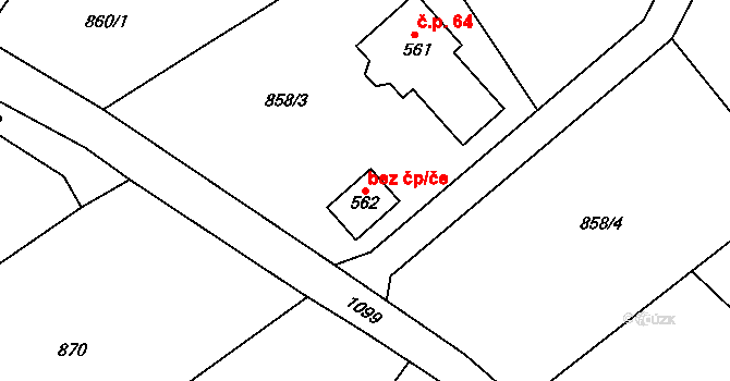 Maršovice 51705044 na parcele st. 562 v KÚ Maršovice u Jablonce nad Nisou, Katastrální mapa