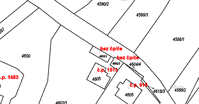 Litoměřice 104884045 na parcele st. 4602/2 v KÚ Litoměřice, Katastrální mapa