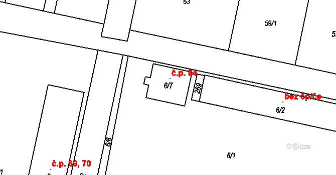 Brozánky 84, Hořín na parcele st. 6/7 v KÚ Brozánky, Katastrální mapa