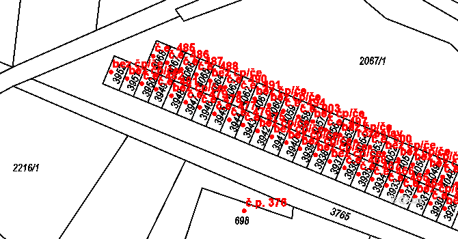 Dvůr Králové nad Labem 476 na parcele st. 3944 v KÚ Dvůr Králové nad Labem, Katastrální mapa