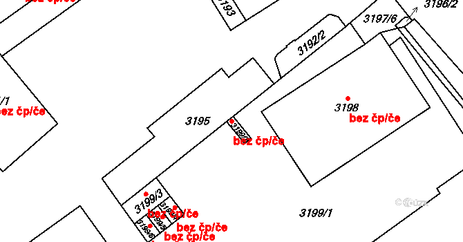 Chomutov 39101045 na parcele st. 3199/2 v KÚ Chomutov I, Katastrální mapa