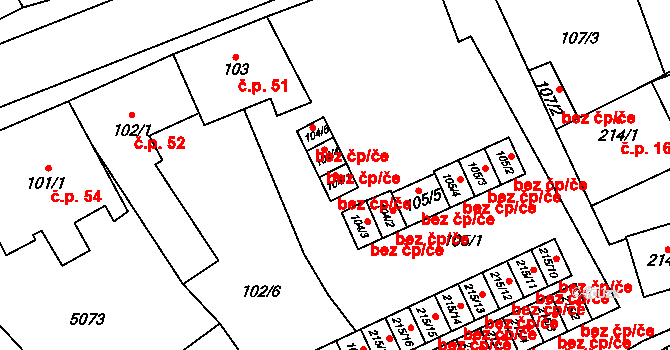 Kryry 46171045 na parcele st. 104/1 v KÚ Kryry, Katastrální mapa