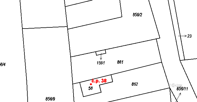 Čmelíny 49469045 na parcele st. 50 v KÚ Čmelíny, Katastrální mapa