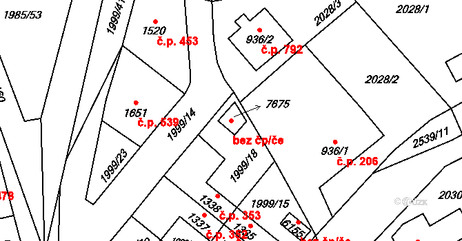 Beroun 89102045 na parcele st. 7675 v KÚ Beroun, Katastrální mapa